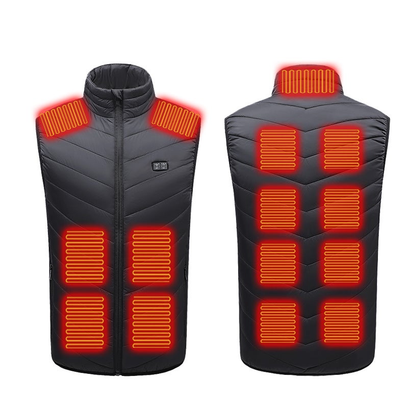 Explosions Winter Heating Vest Three-Gear Intelligent Adjustment Usb Power Supply Cold-Resistant Warm Heating Clothing For Men And Women - Image 5